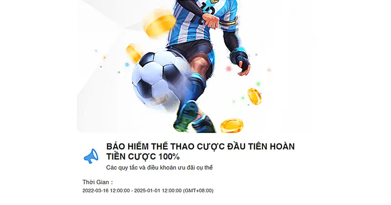 Nhận hoàn tiền 100% cho lần đặt cược đầu tiên của bạn tại 8xbet